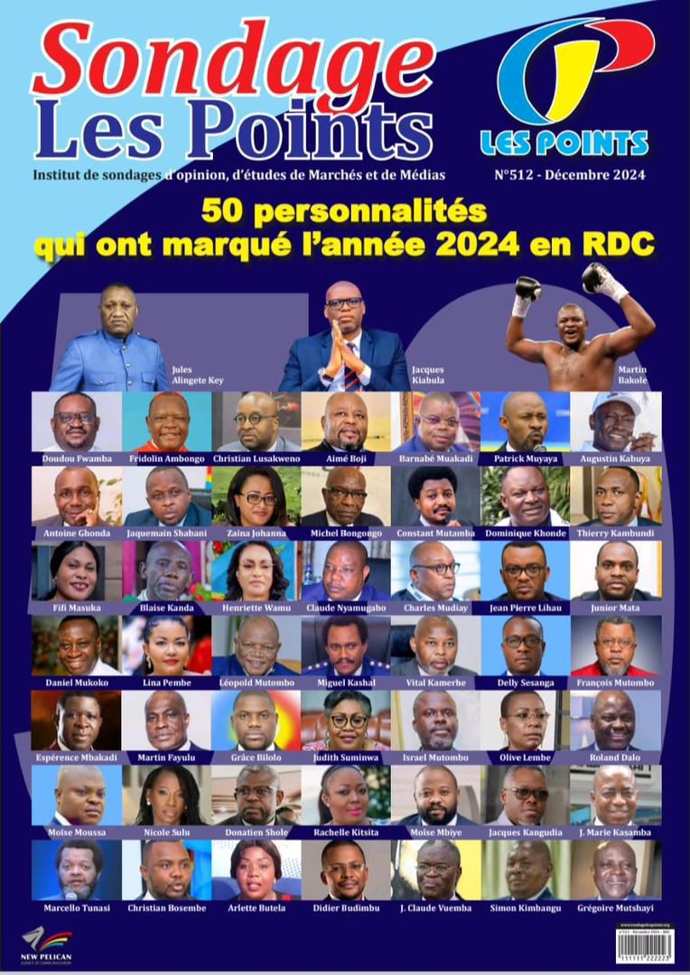 RDC / Sondage Les Points : Jules Alingete Key Parmi les 50 Personnalités qui ont Marqué l&rsquo;Année 2024 en&nbsp;RDC