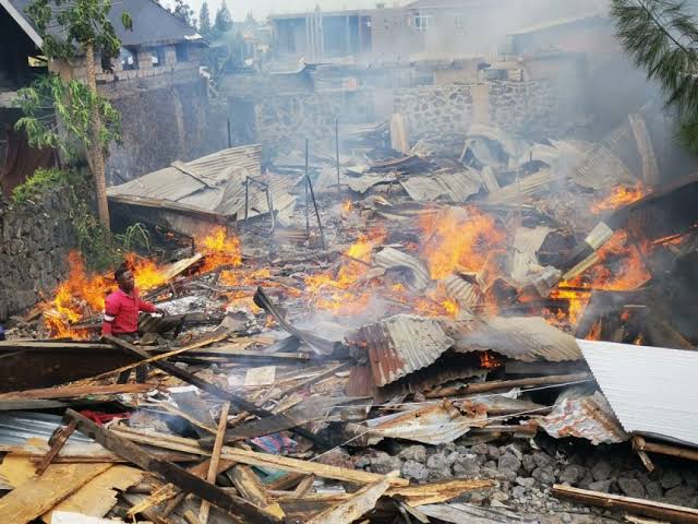 RDC/Tragédie de Noël à Goma : Un Incendie Dévastateur Fait des Ravages à&nbsp;Karisimbi