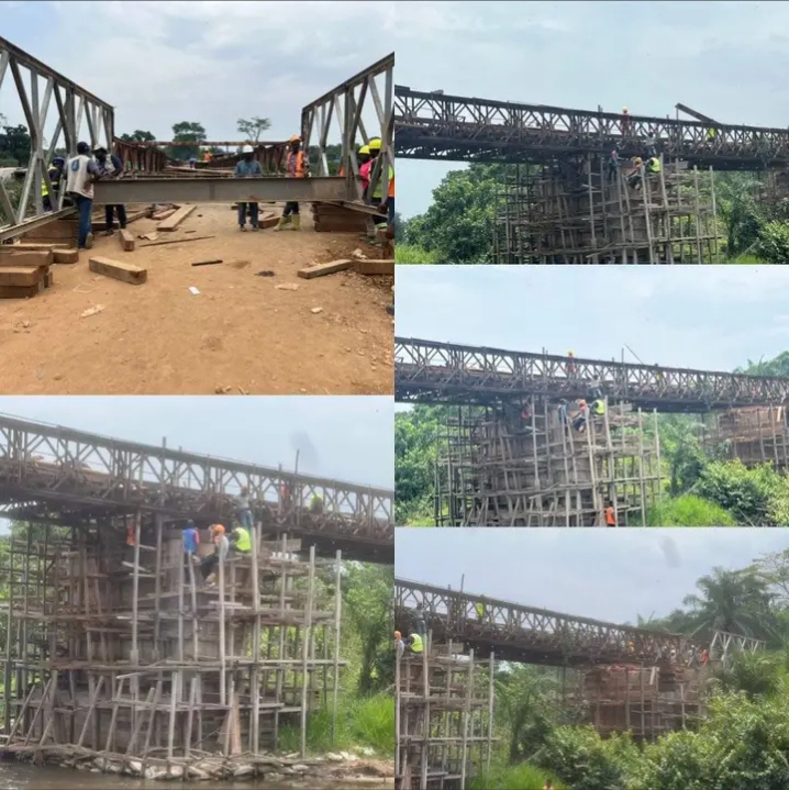 RDC/ Haut-Uele : La reconstruction du pont Bomokandi progresse, l&rsquo;Office des Routes&nbsp;confiant