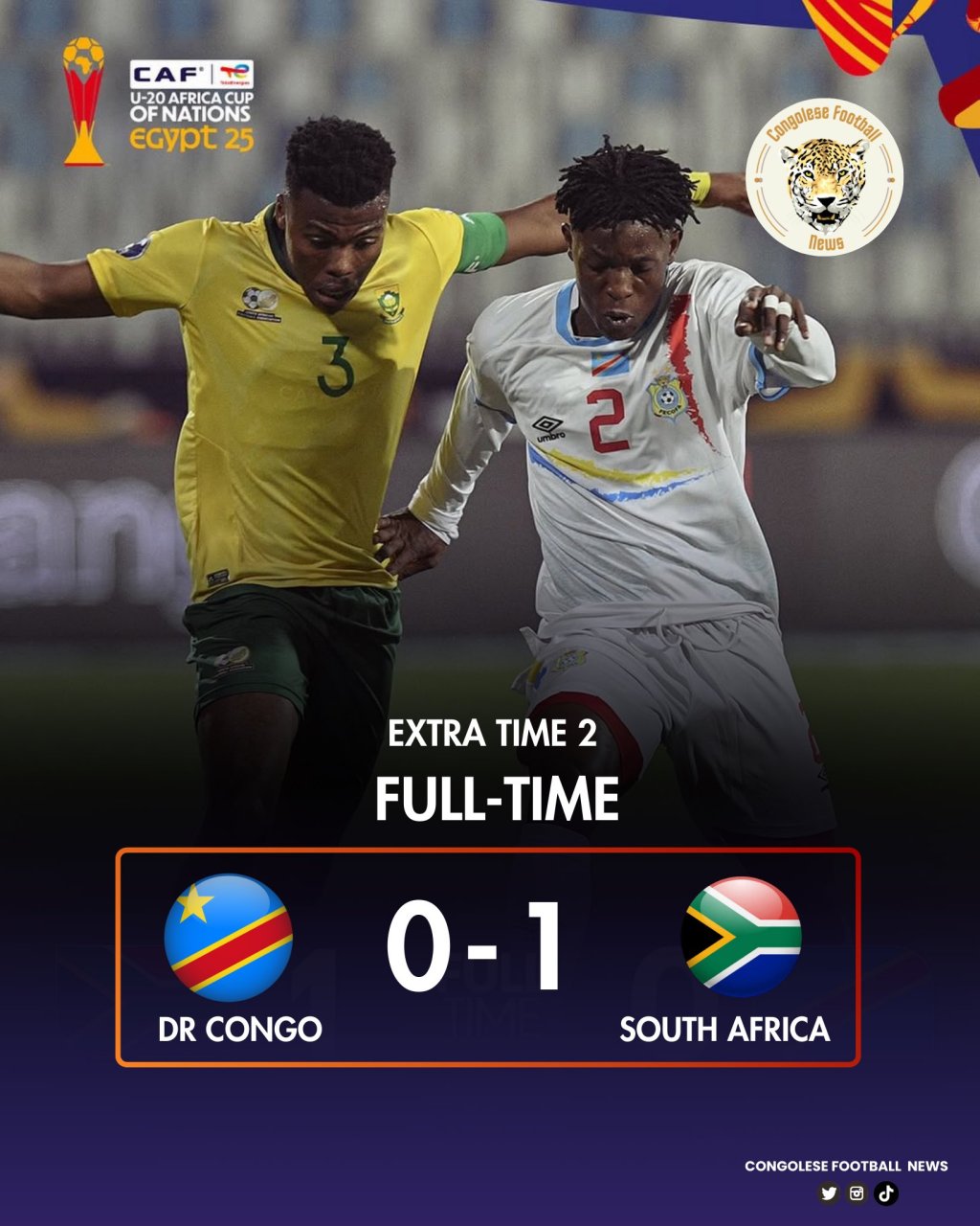 SPORT/ CAN U20 Égypte: Les Léopards au bout du rêve, une qualification manquée de&nbsp;peu